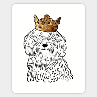 Puli Dog King Queen Wearing Crown Sticker